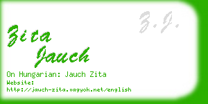 zita jauch business card